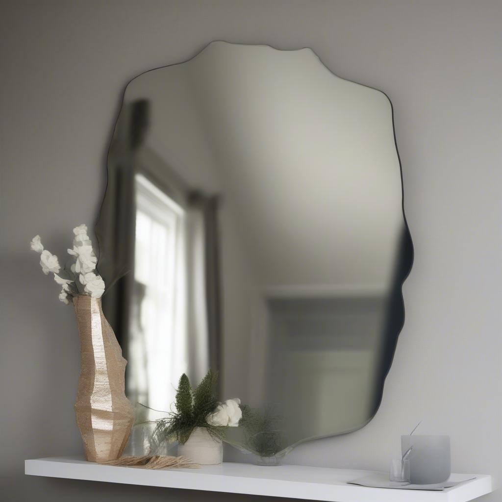 Unframed Mirror as a Statement Piece