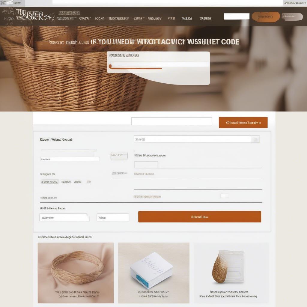 A person using a Smallwoods gift card to purchase items online at Baskets Wicker.