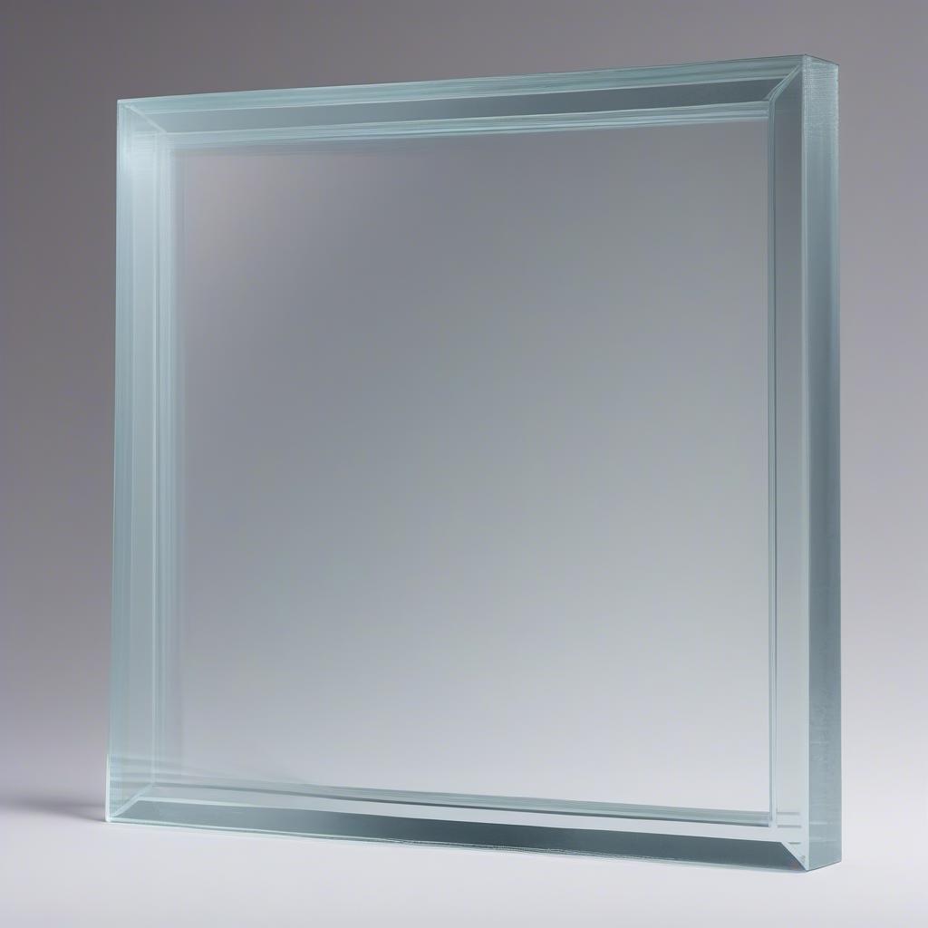 Close-up view of UV-protective glass used in a 10x12 frame, showcasing its clarity and protective qualities.