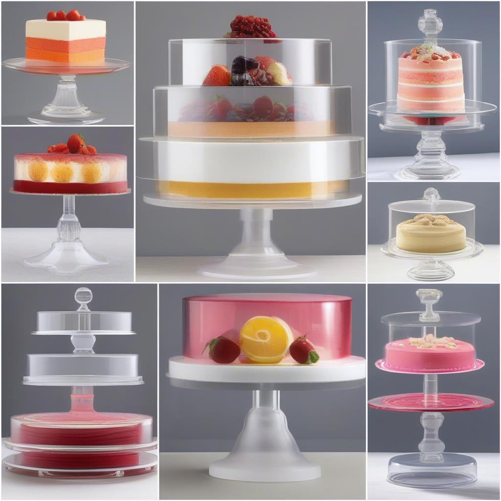 Variety of Acrylic Cake Stand Shapes