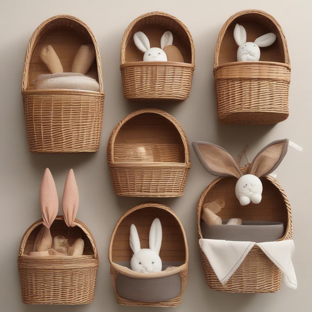 Different Styles of Baker Bunny Wicker Baskets