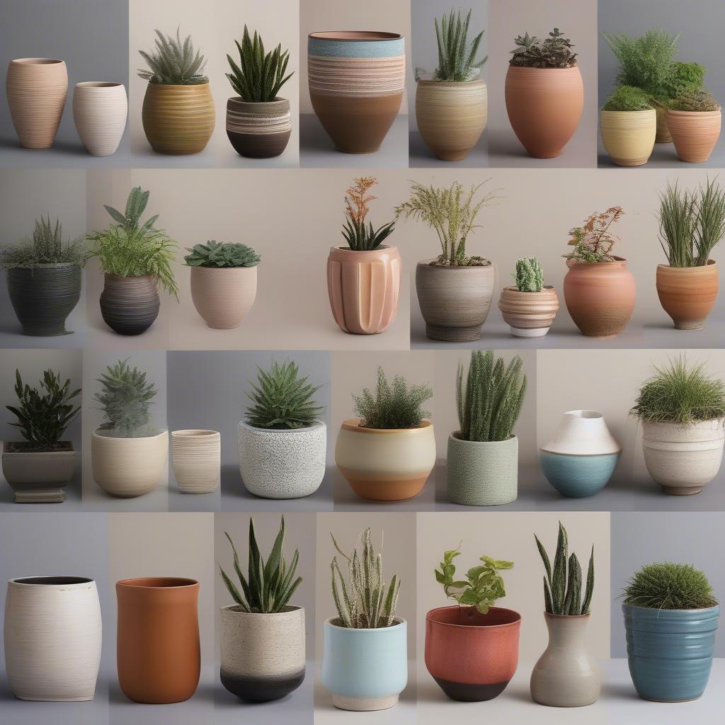 Showcase of Different Styles and Colors of Ceramic Planters