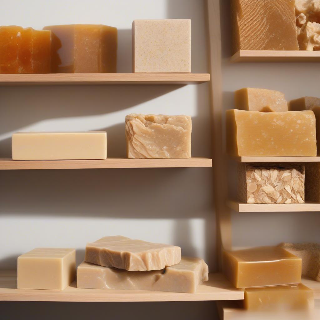 Variety of Honey and Oatmeal Soaps