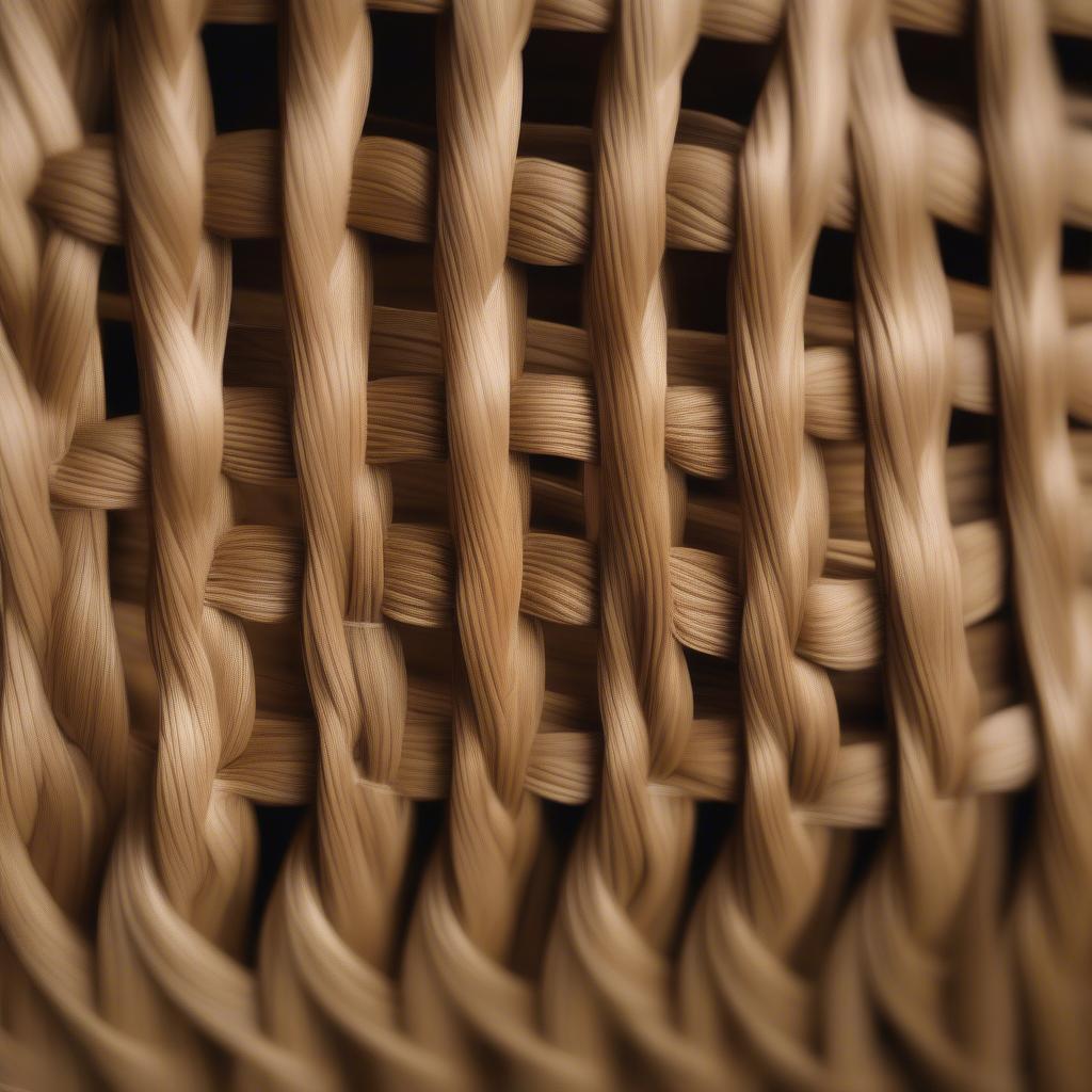 Variety of wicker and rattan weaving patterns