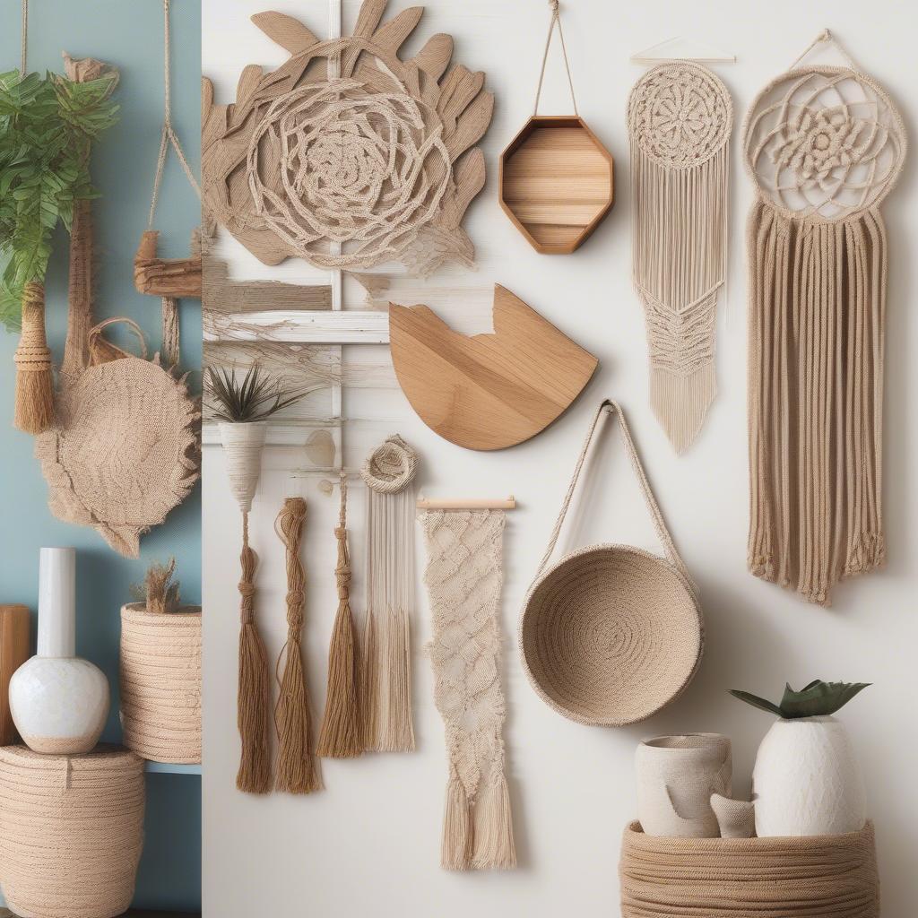 Variety of Wooden Hanging Decor in Different Styles