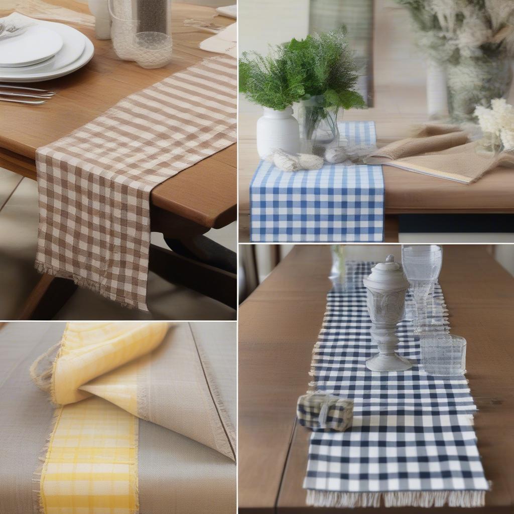 Different Checkered Table Runner Styles