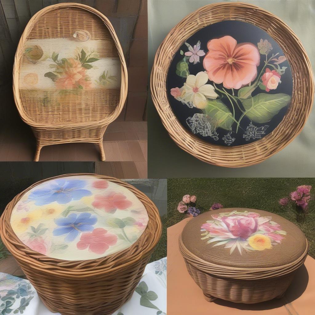 Different Techniques for Painting Floral Designs on Wicker and Rattan