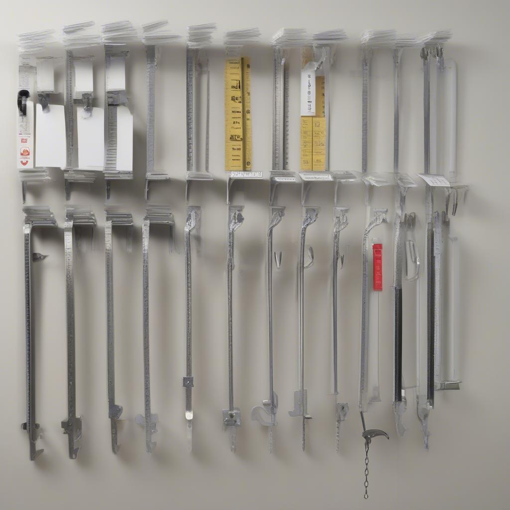 Various types of picture hangers for sheetrock walls