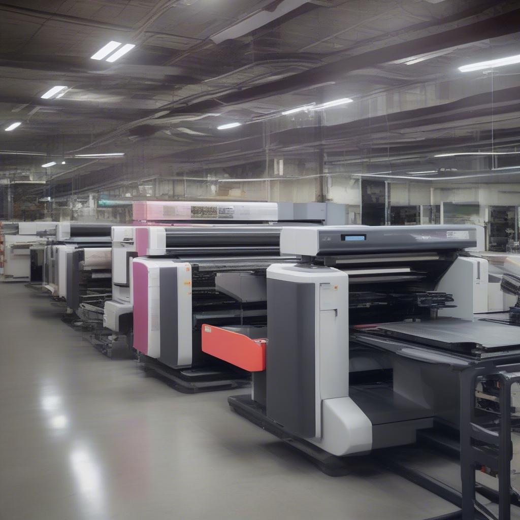 Different types of printing services offered by print shops.