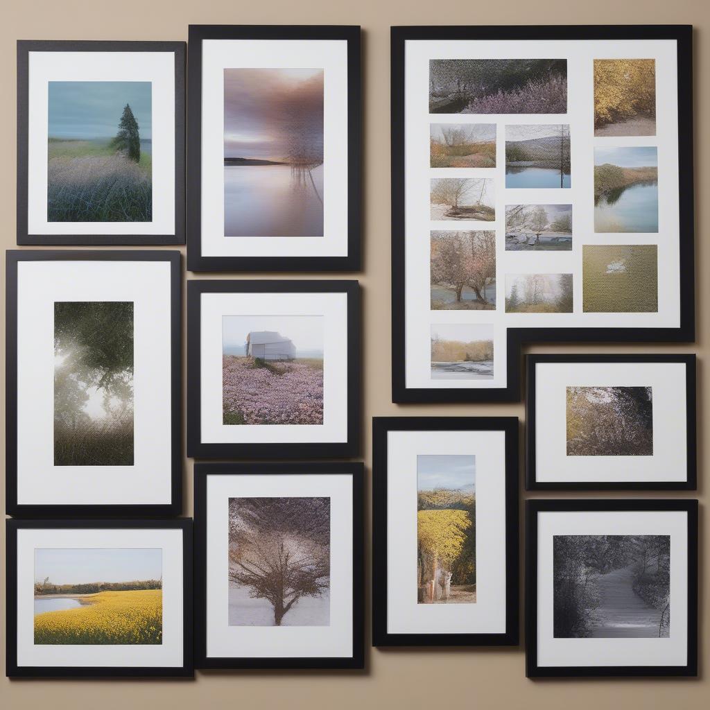 Different Sized Photos in 13x17 Frames