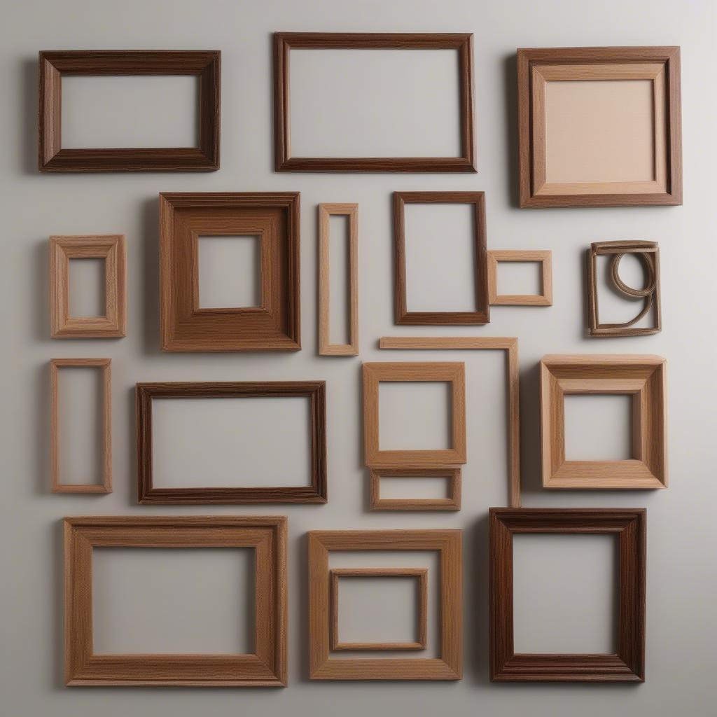 Different Sized Wooden Wall Frames