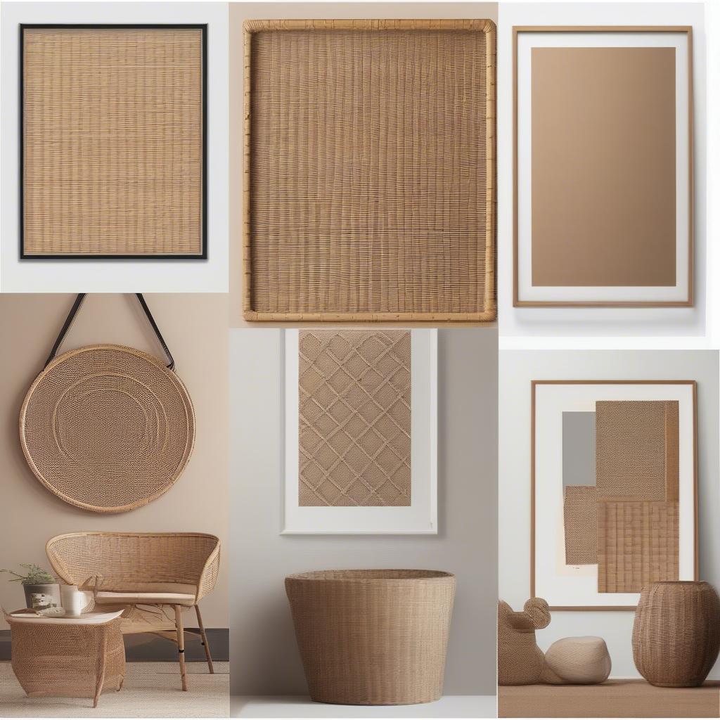 Variety of Wicker and Rattan Poster Frame Designs