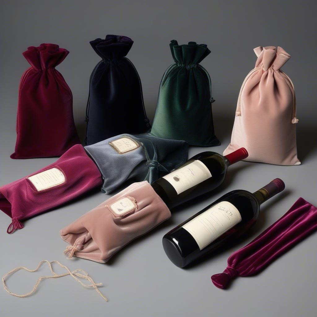 Variety of Velvet Wine Bags