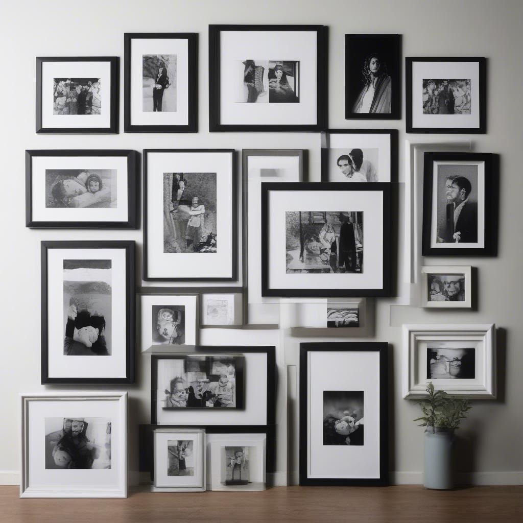 Vertical Picture Frames on a Wall