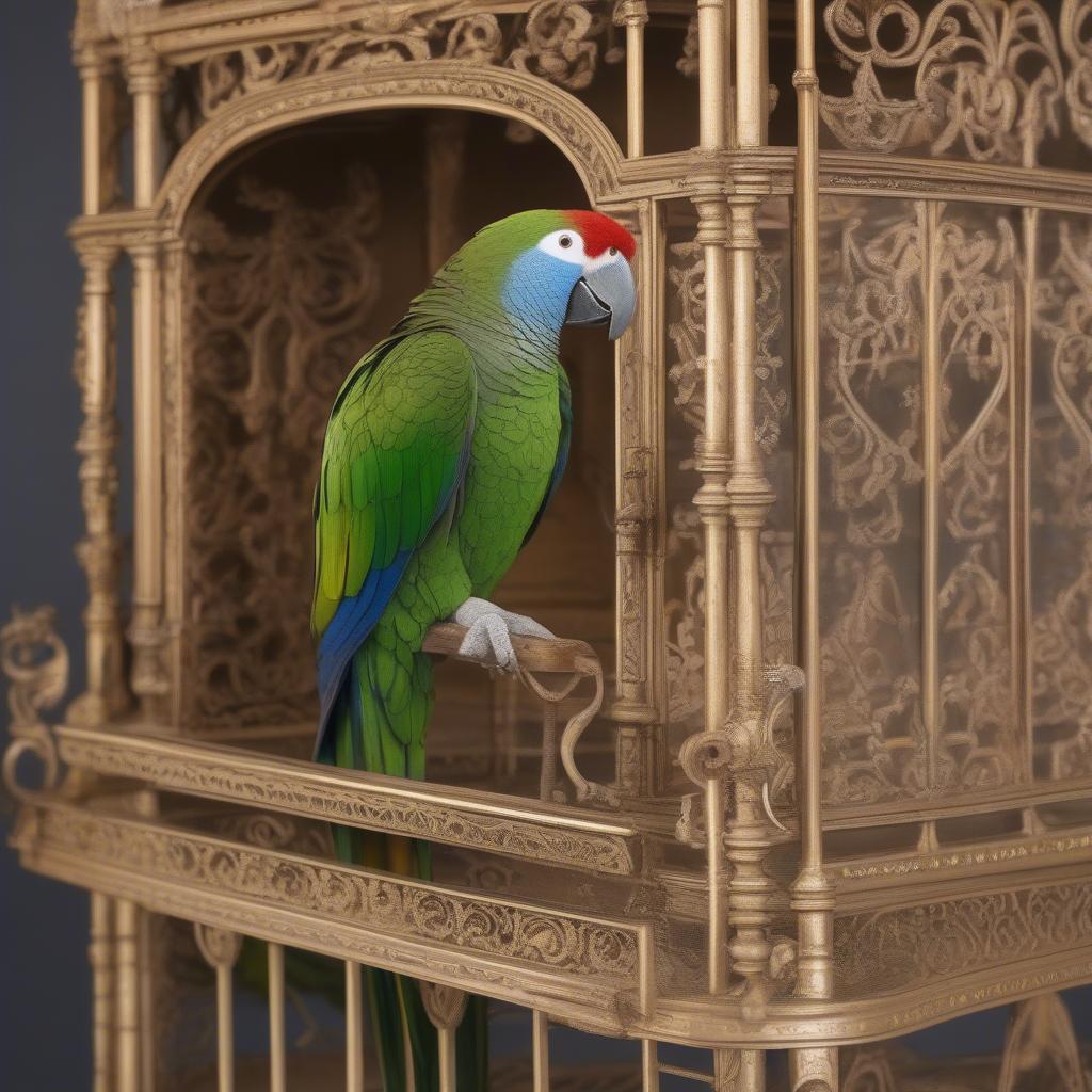 Victorian Style Ornate Parrot Cage