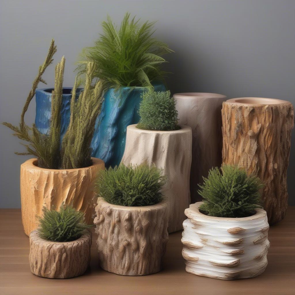 Vintage Ceramic Log Planter Styles: A Variety of Designs