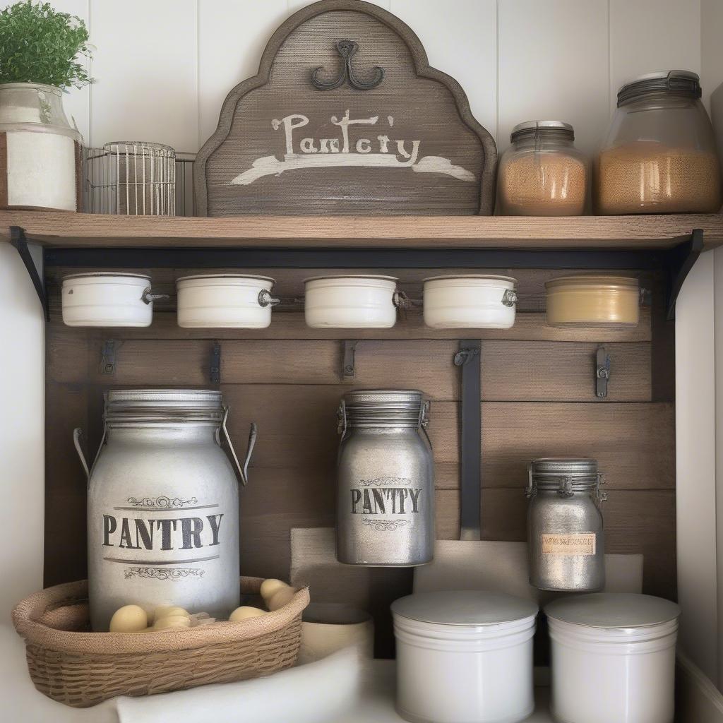 Vintage-Inspired Pantry Sign