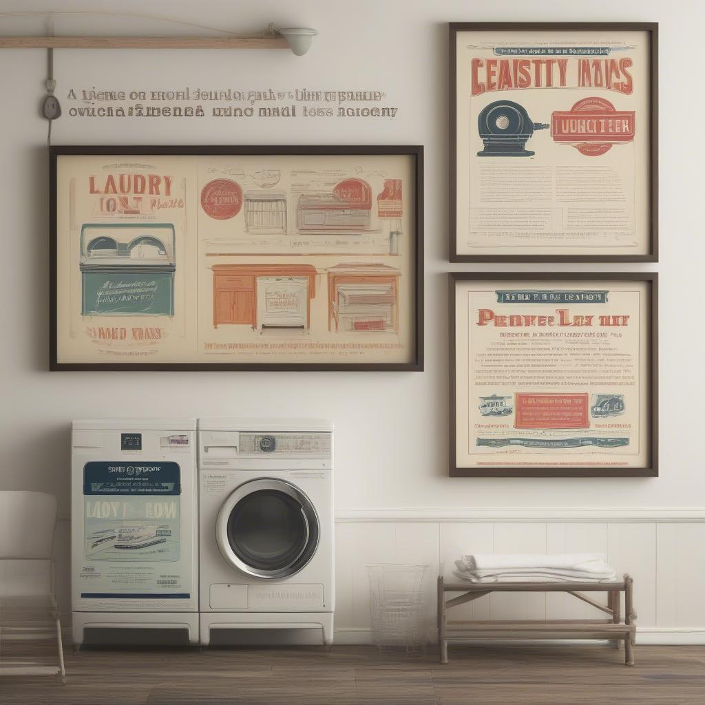 Vintage laundry room poster ideas