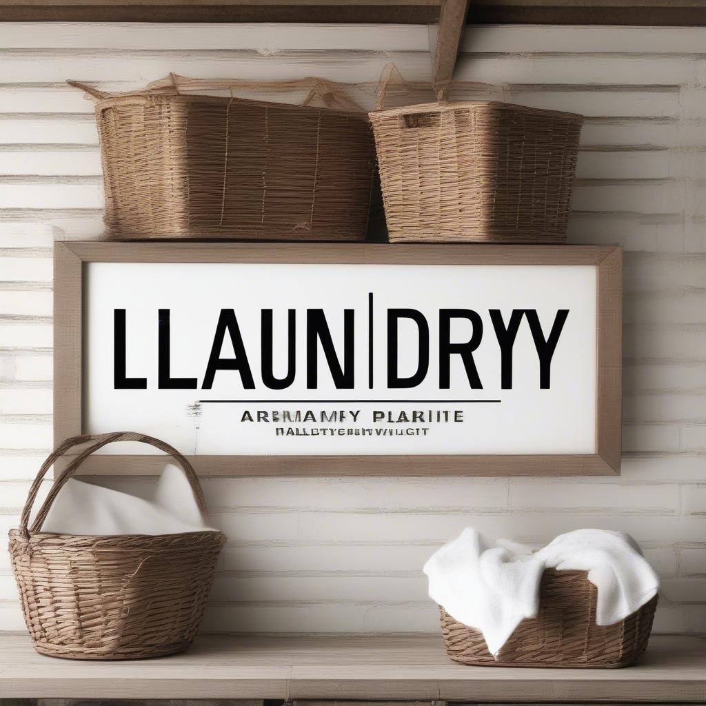 Vintage Laundry Sign with Rustic Decor