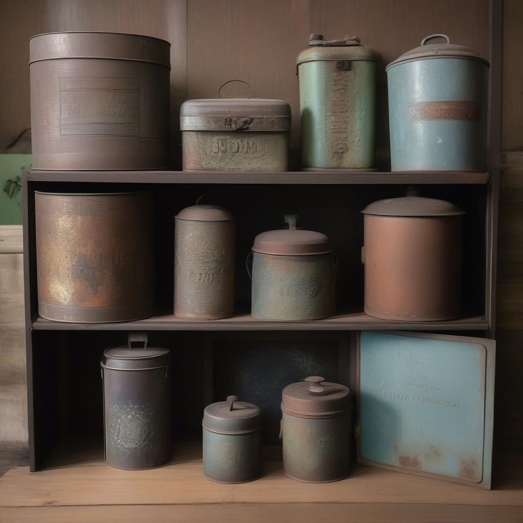 Vintage Metal Containers for Sale: Adding a touch of rustic charm