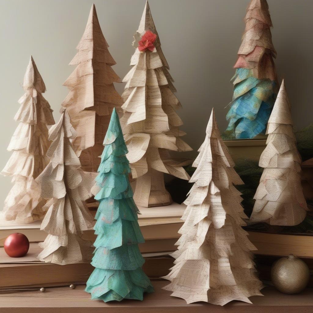 Vintage Paper Mache Tree Toppers