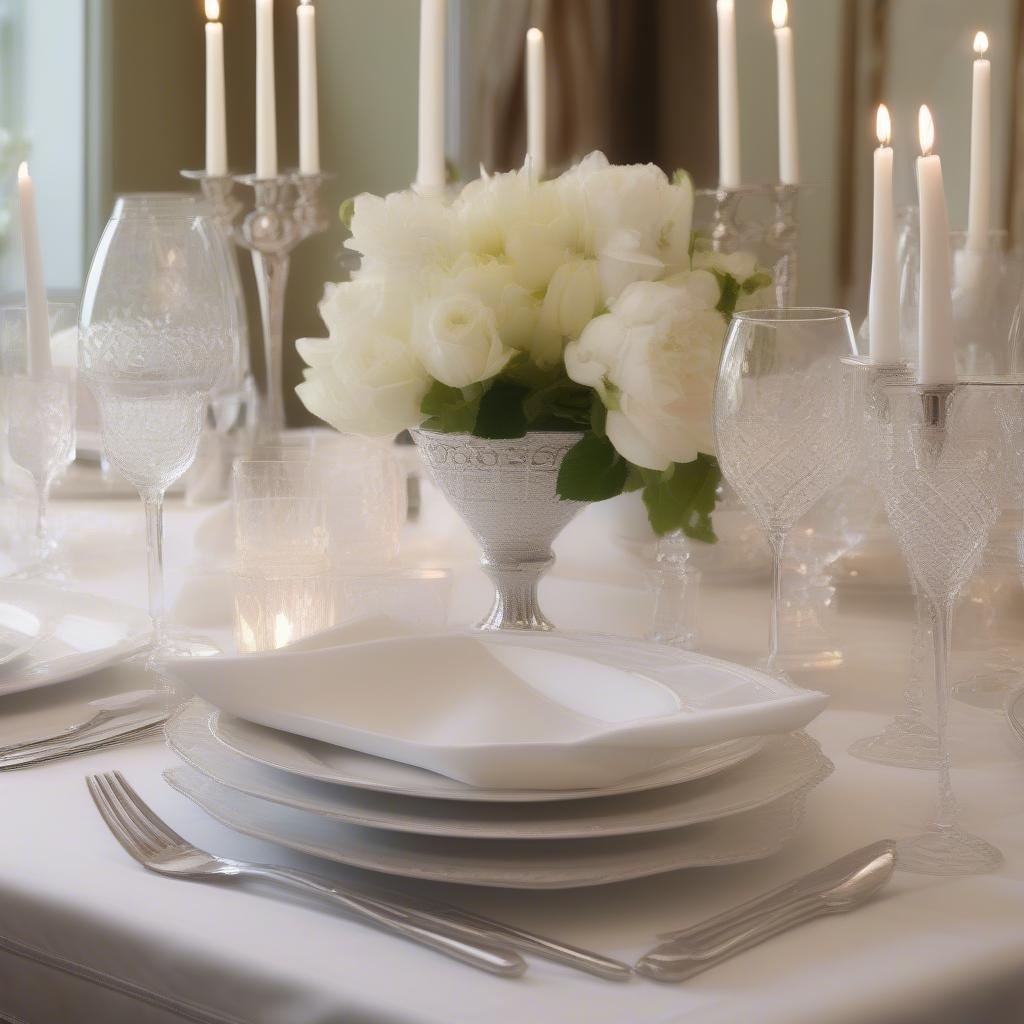 Elegant Dinner Setting with Vinyl Placemats