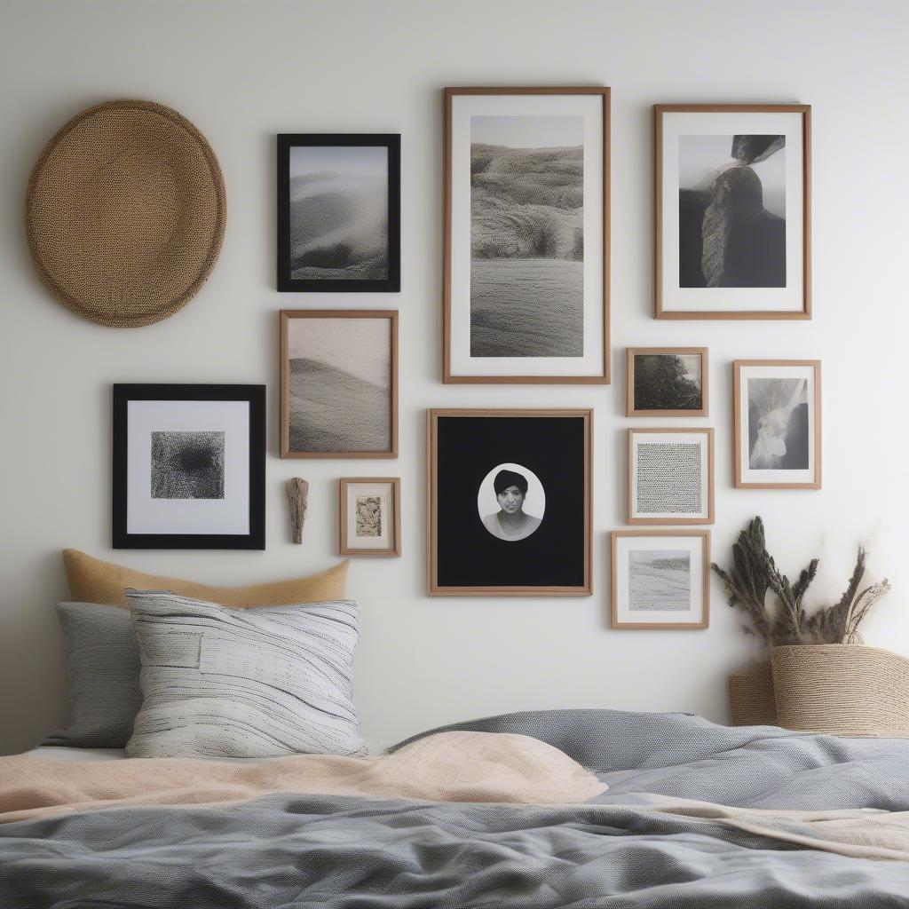 Wall Art Adding Personality to Small Bedroom