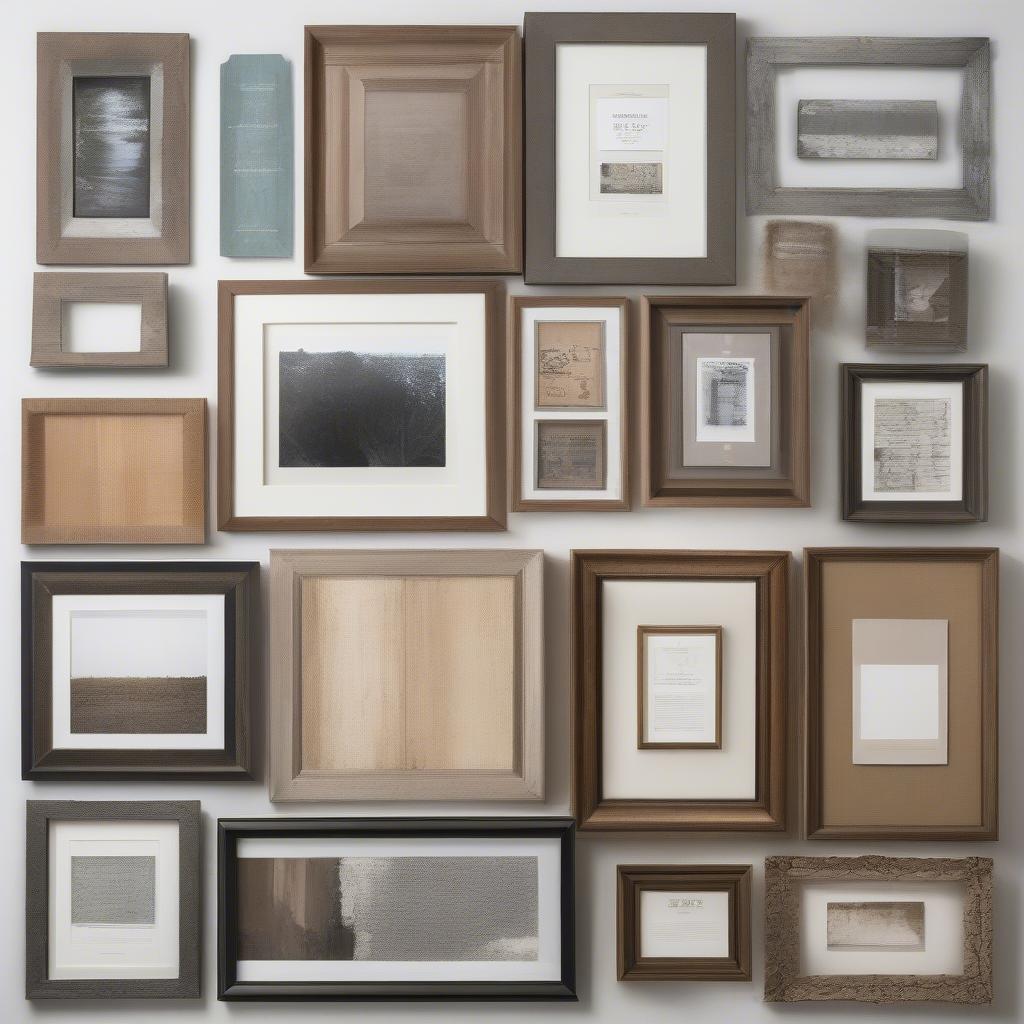 Wall Collage Frame Materials and Styles