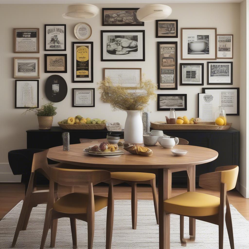 Wall Collage Prints in Dining Room