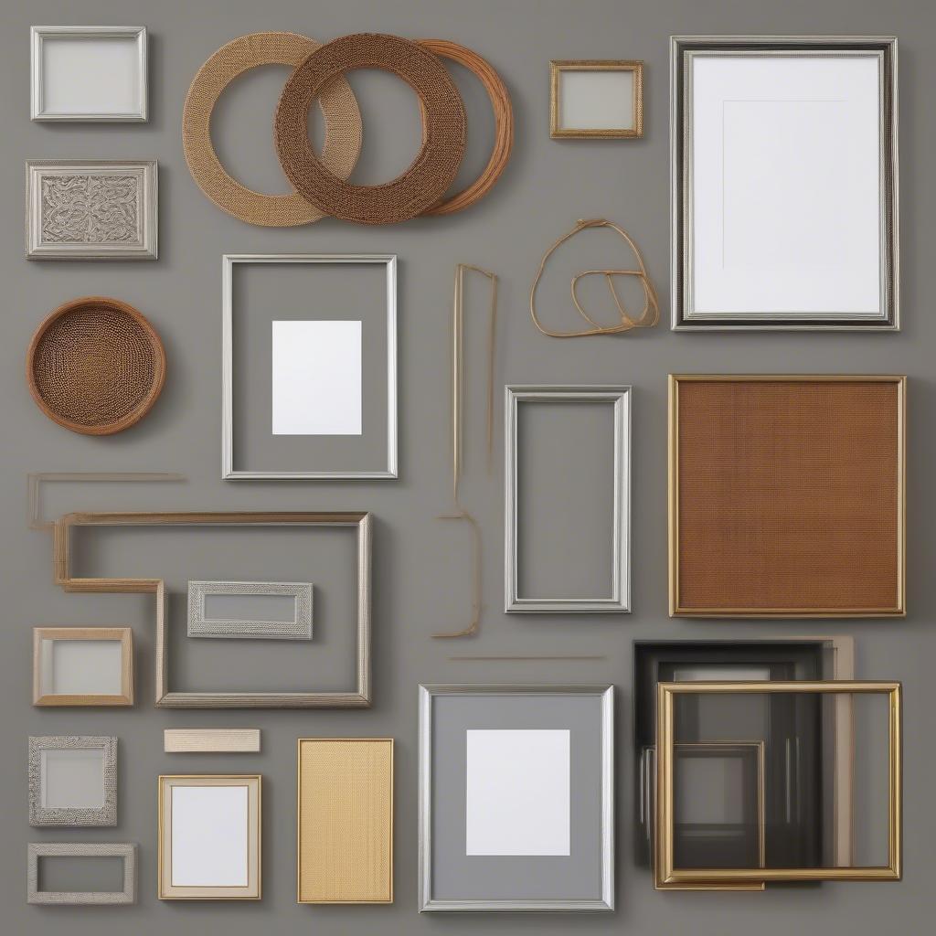 Various Wall Mount Picture Frame Materials: Wood, Metal, and Rattan