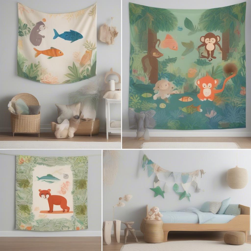 Wall Tapestry Nursery Themes: Woodland, Underwater, and Jungle