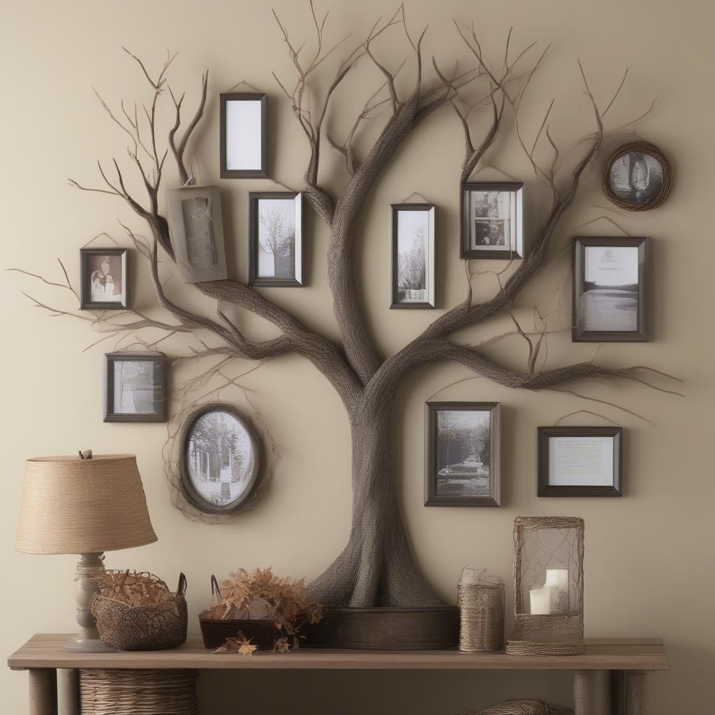 Wall Tree with Picture Frames: Different Styles