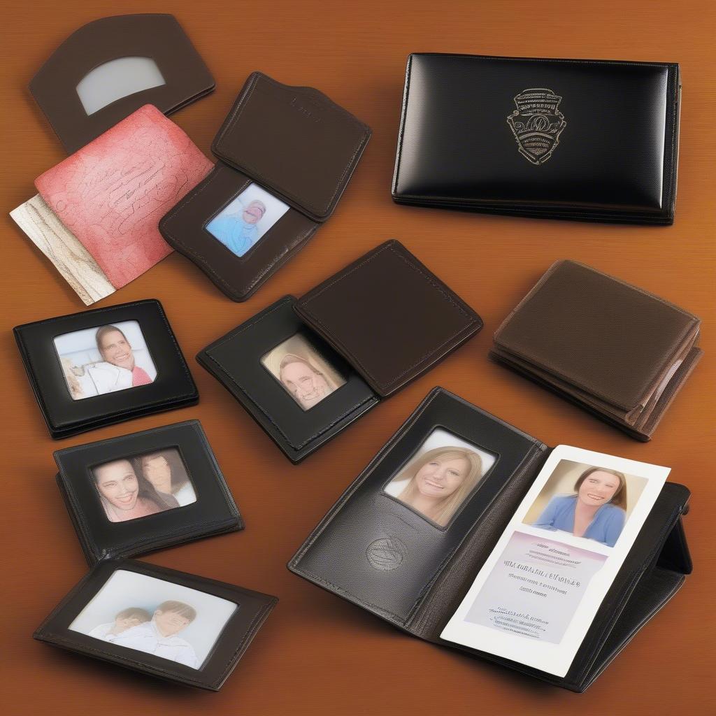 Different types of wallet picture inserts