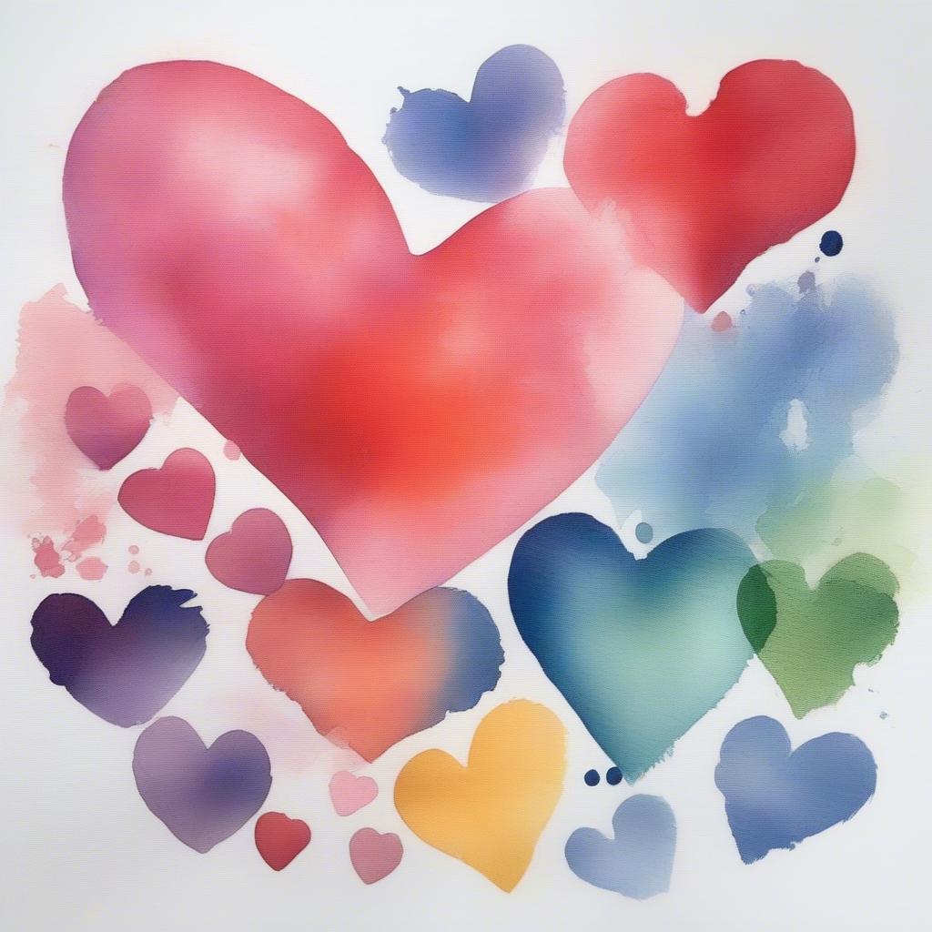 Watercolor Hearts Painting Techniques