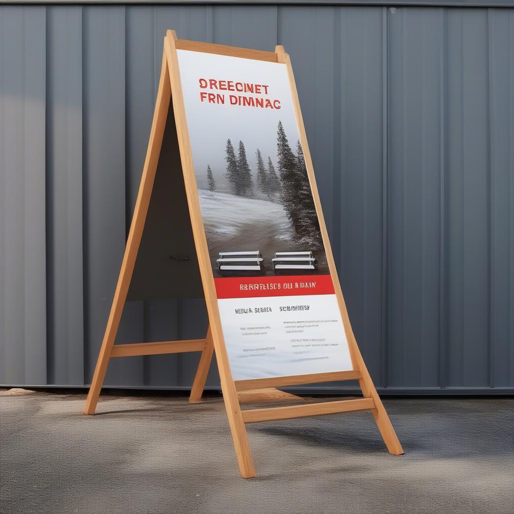 Outdoor A-Frame Sign in Different Weather Conditions