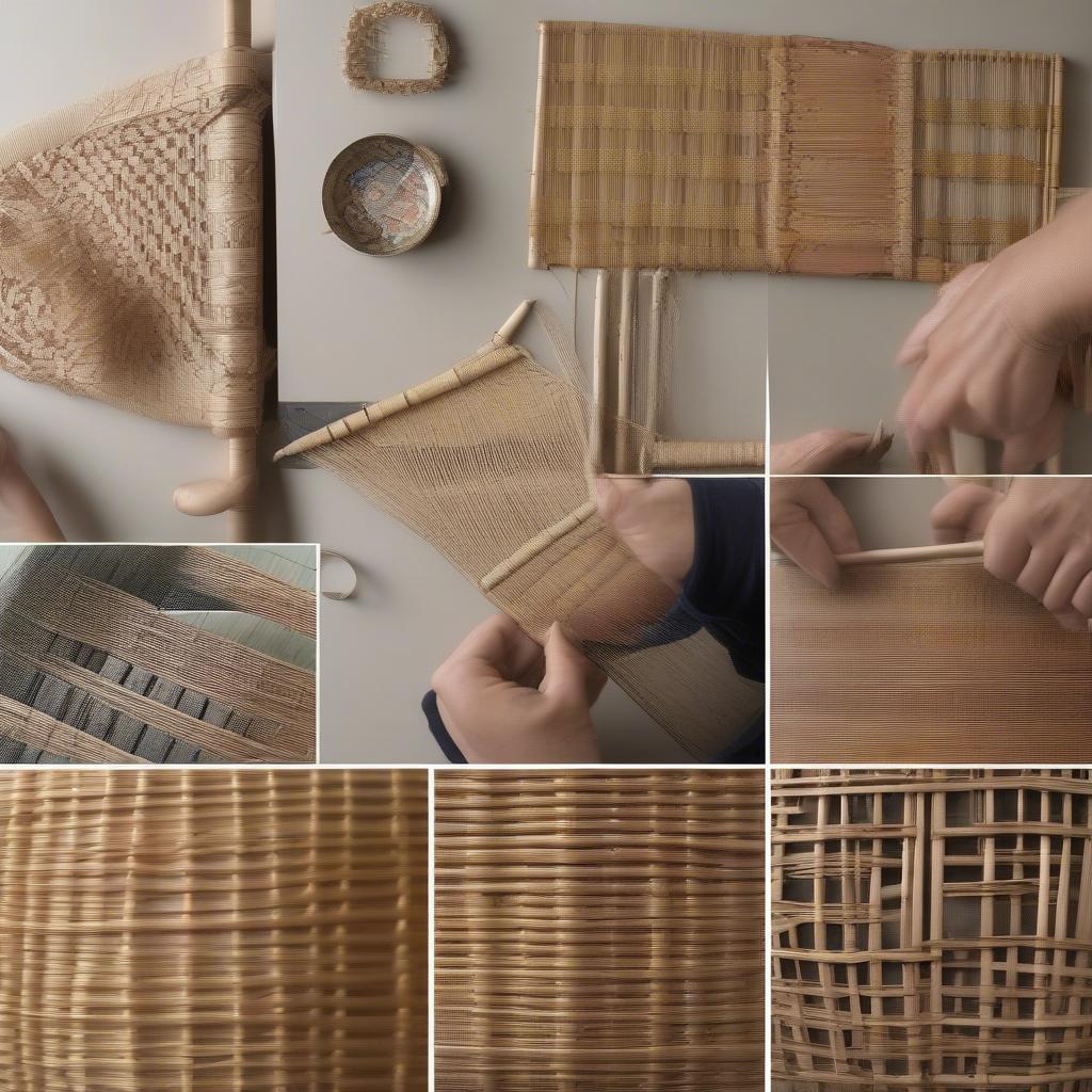 Different weaving techniques on a 20 x 12 frame.