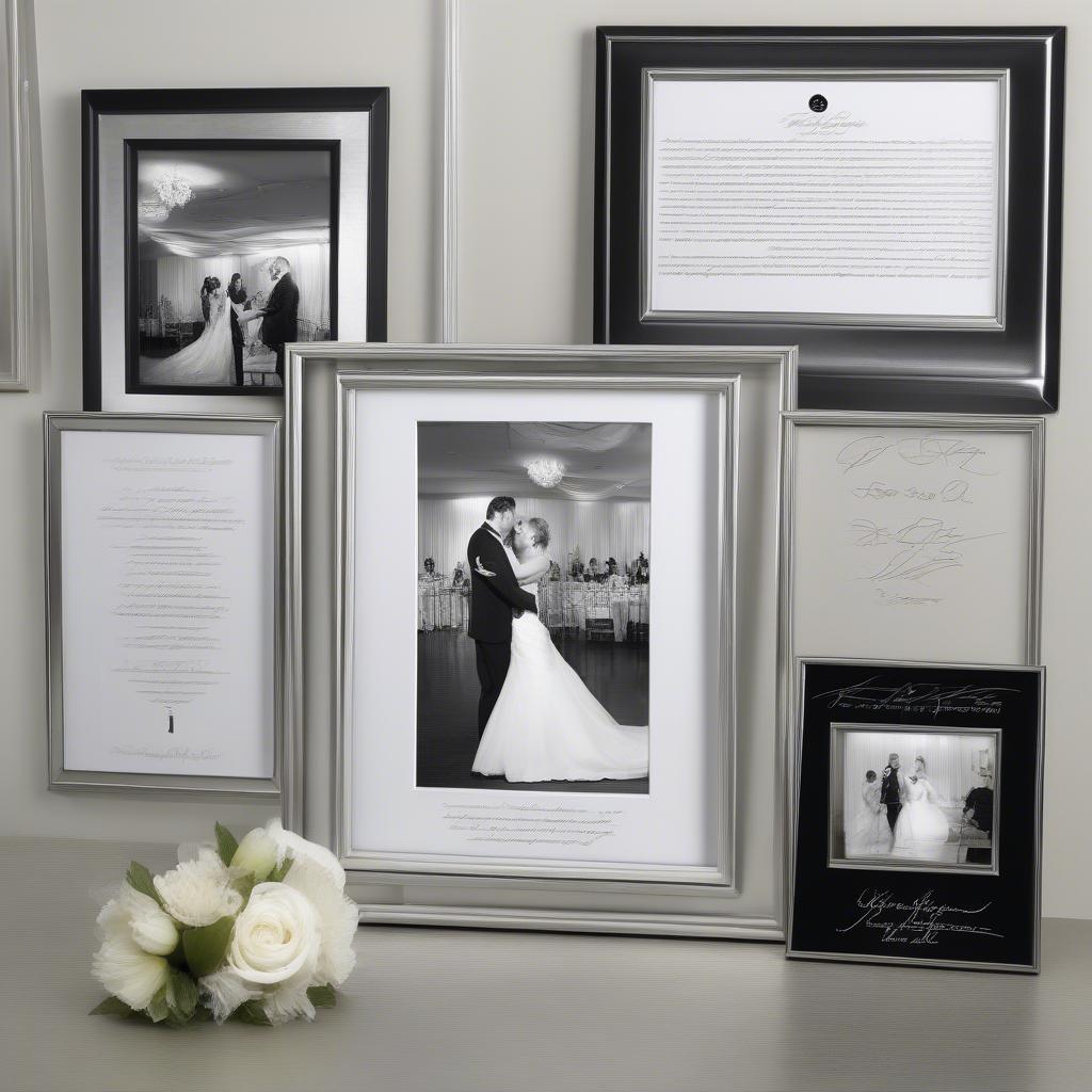 Modern Wedding Signature Picture Frame