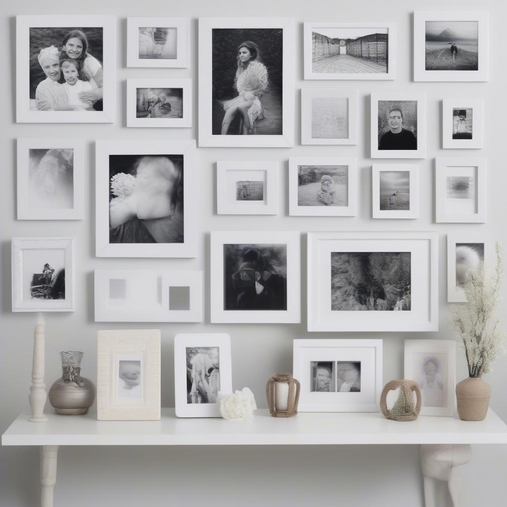 White 5x7 Frames Gallery Wall