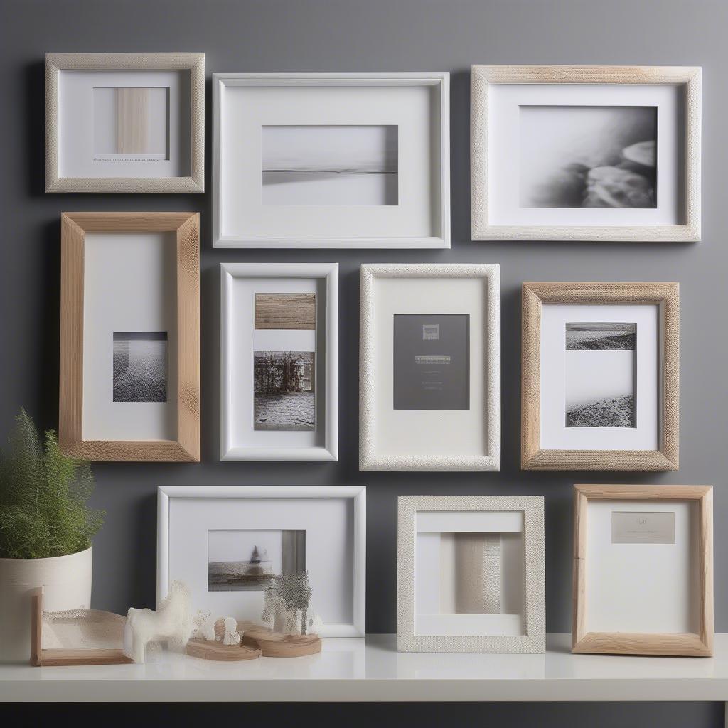 White 5x7 Picture Frames in Different Materials