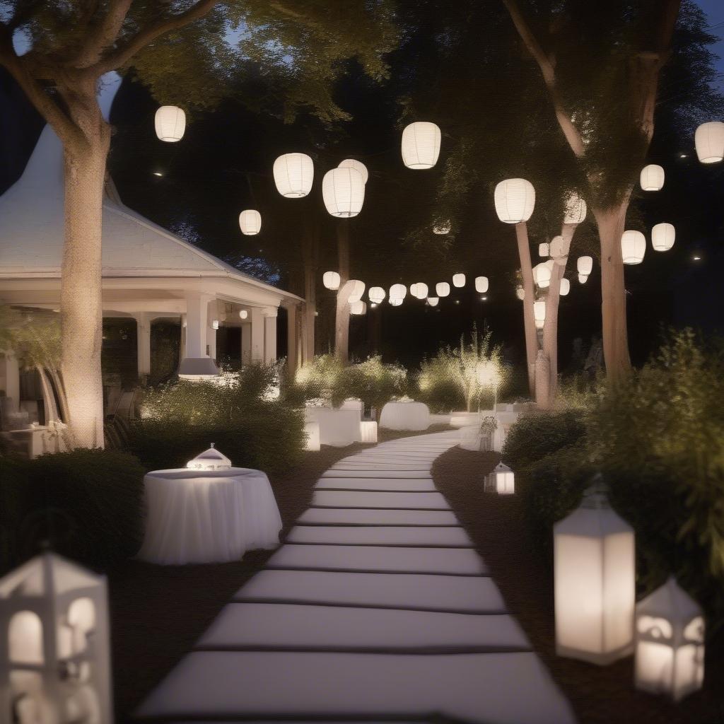 White Lanterns in Bulk for Outdoor Decor