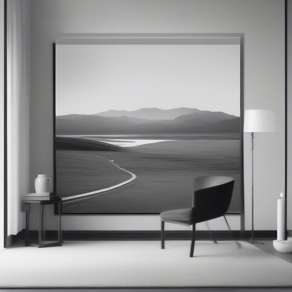 Minimalist Photography in a White Matted Canvas Frame