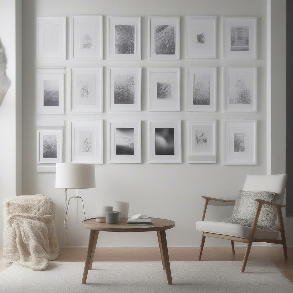 White 20x30 Poster Frames in a Gallery Wall