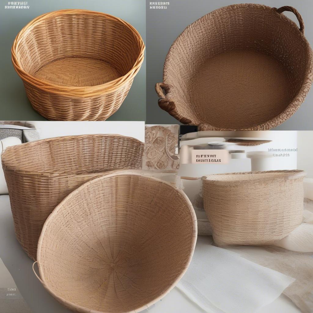 Comparison of wicker and rattan baskets.