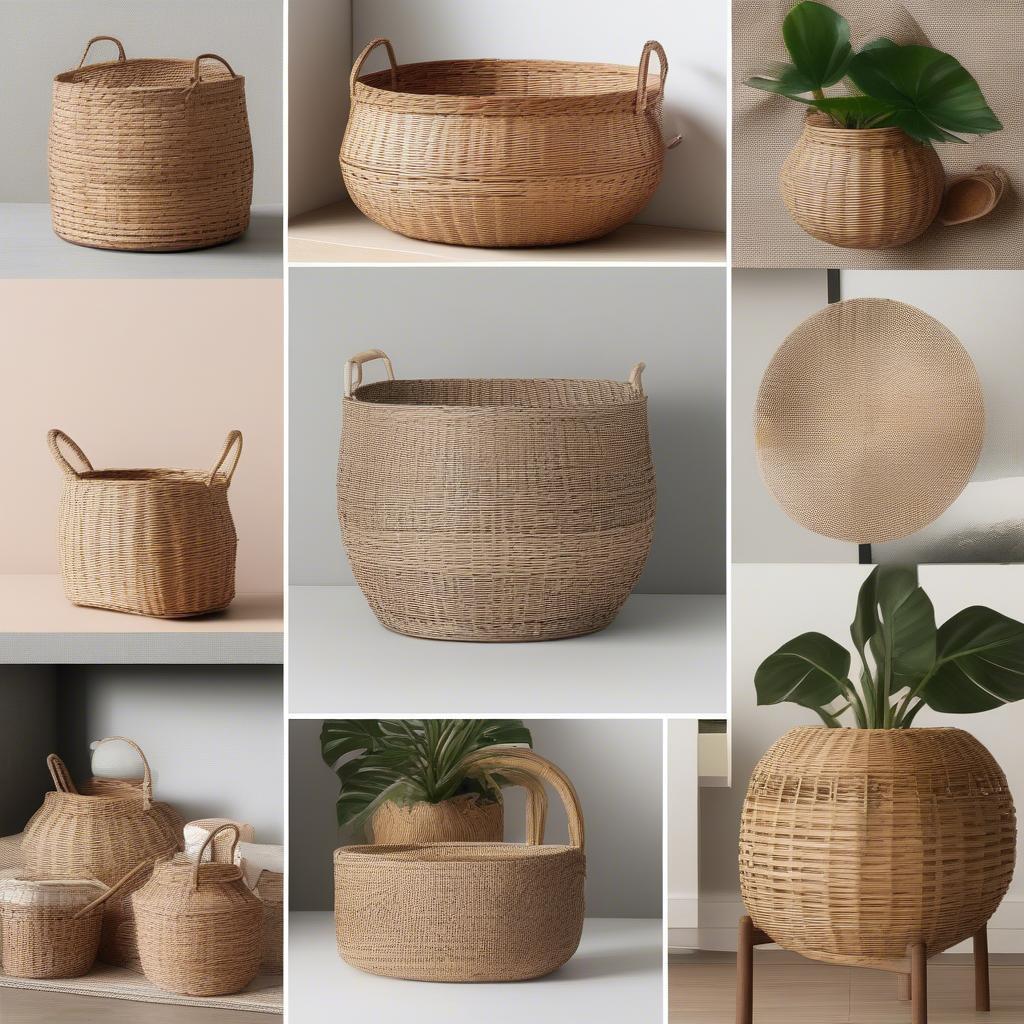 Wicker and Rattan Baskets in Home Decor