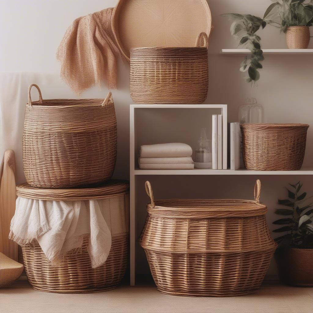 Wicker Baskets in Home Decor