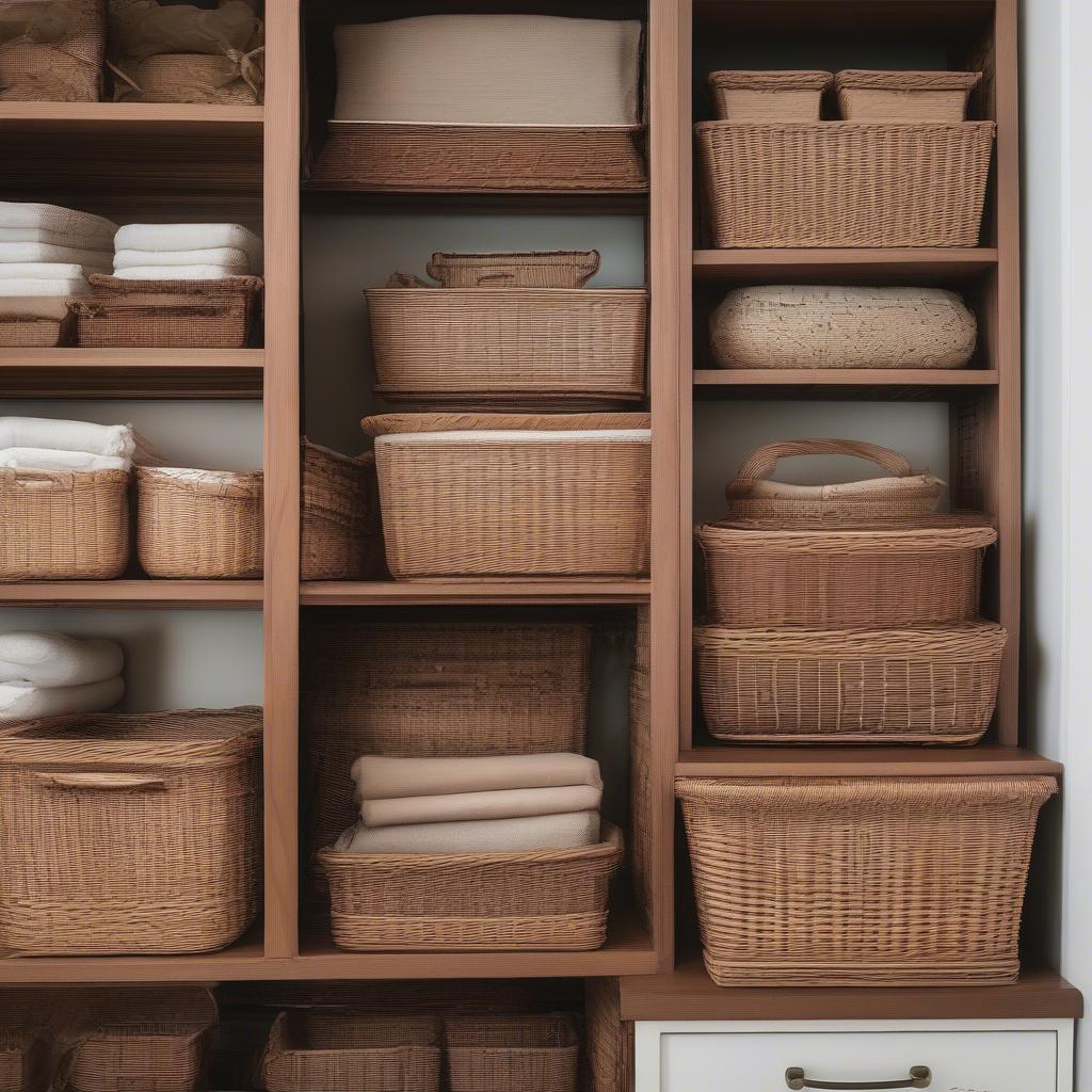 Wicker Basket Storage Ideas in Longview