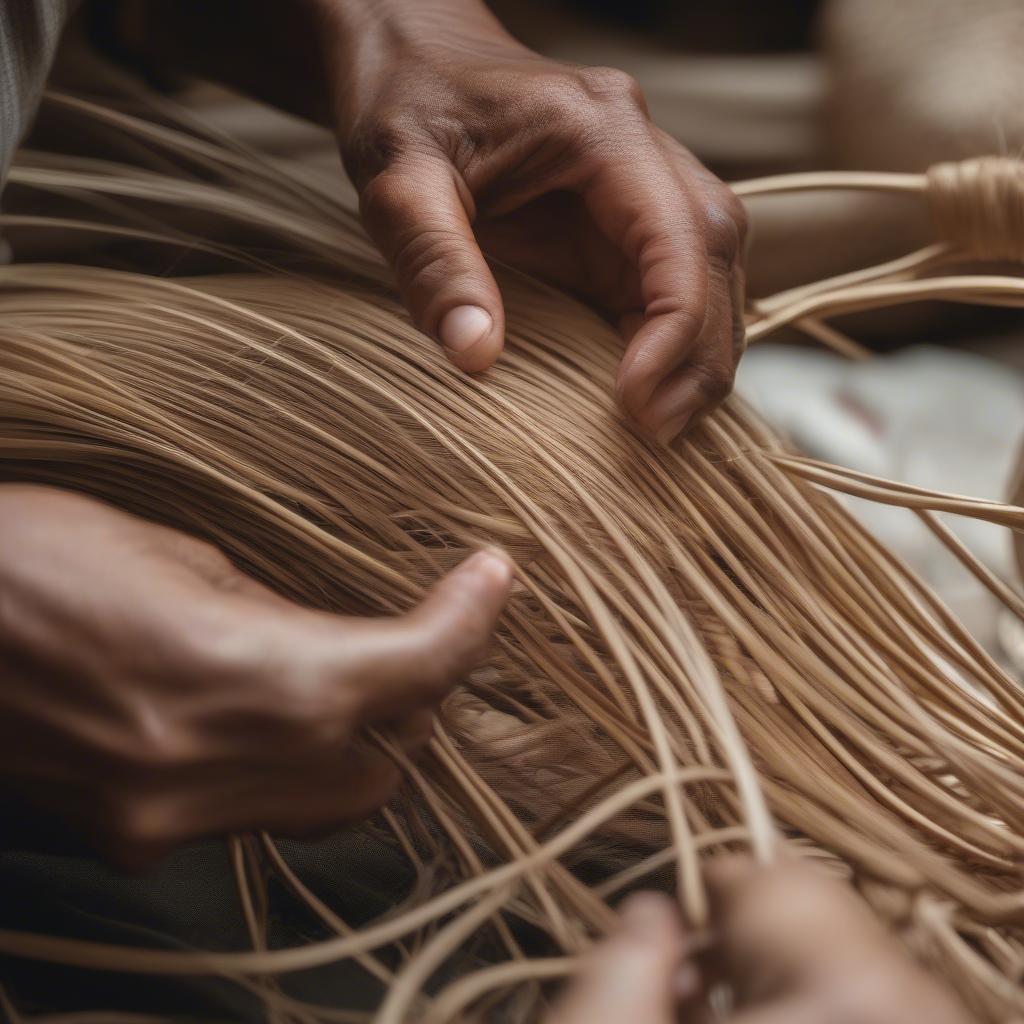 The Intricate Process of Wicker Basket Weaving