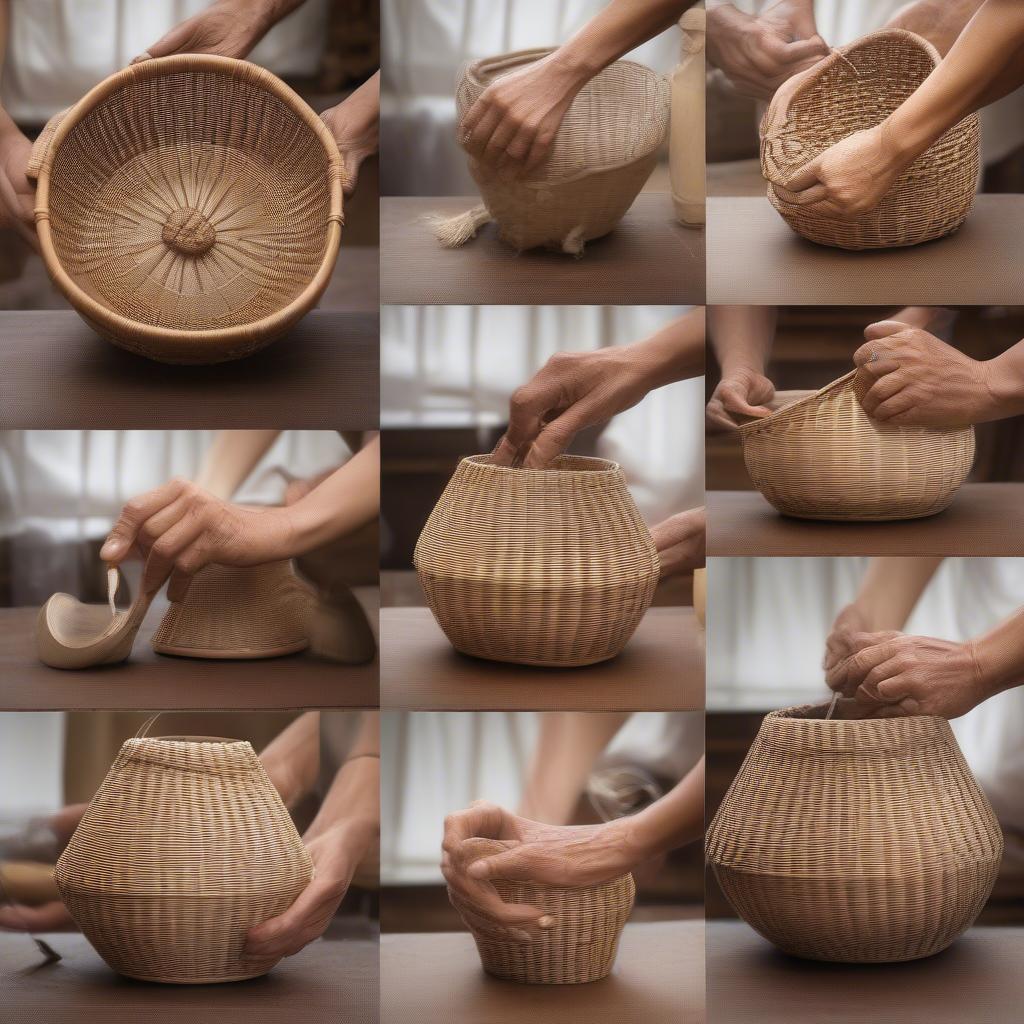 Wicker Basket Weaving Process