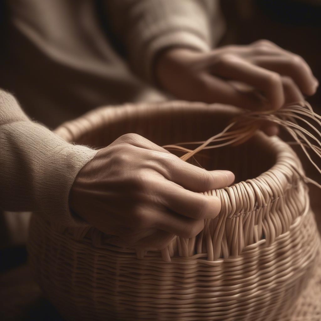 Wicker basket weaving as a form of therapy