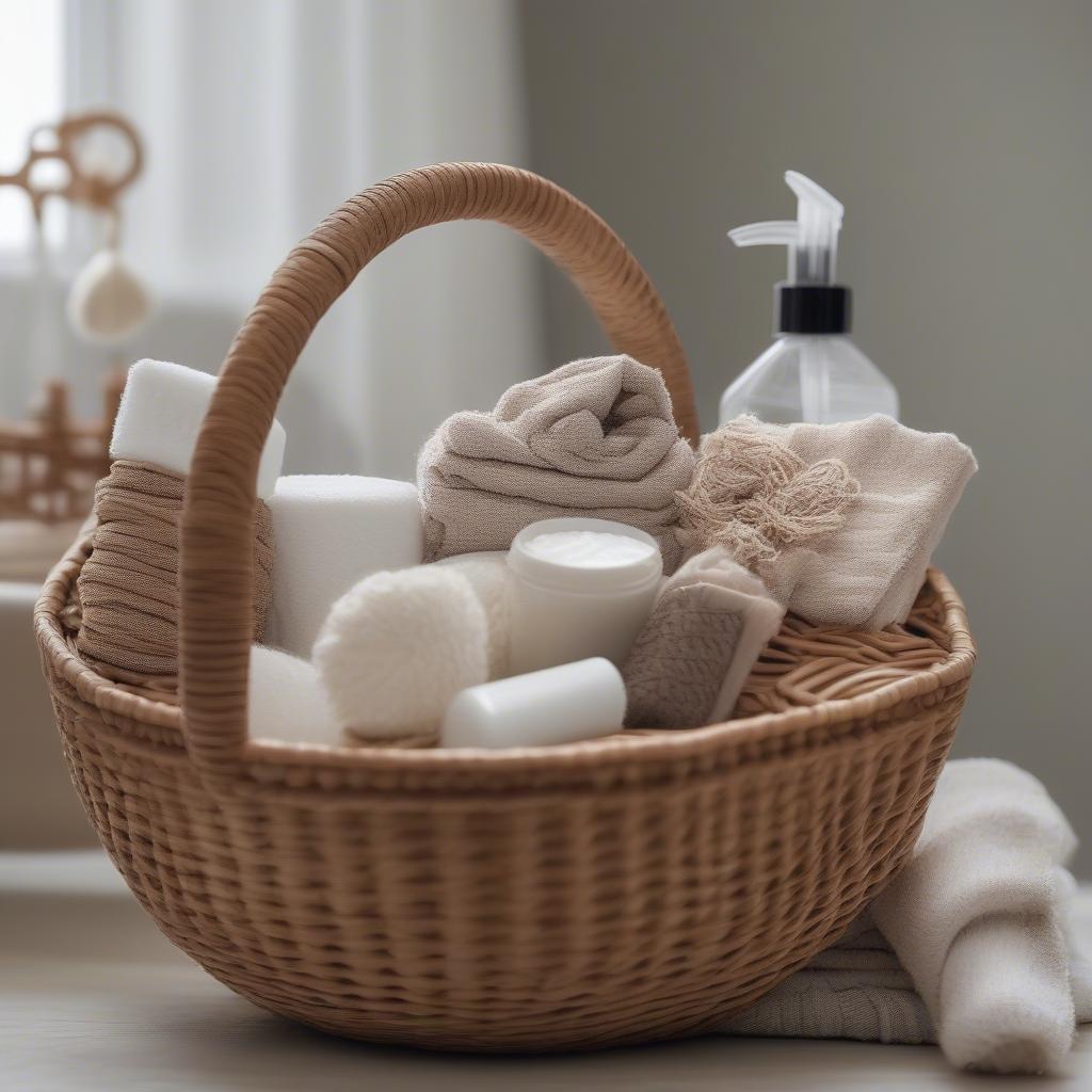 Wicker Basket with High Cotton Products